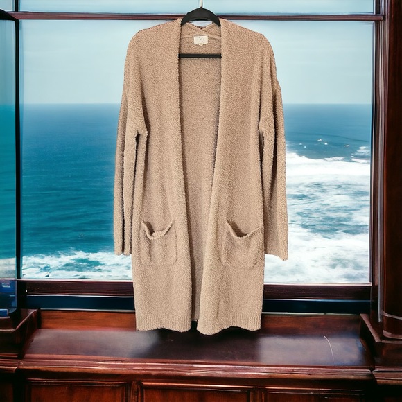 T&S Thread & Supply Ladies Cozy Plush Softest Cardigan with 2 Front Pockets Sz S - Picture 2 of 9